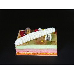 Gâteau fruits rouges pistache