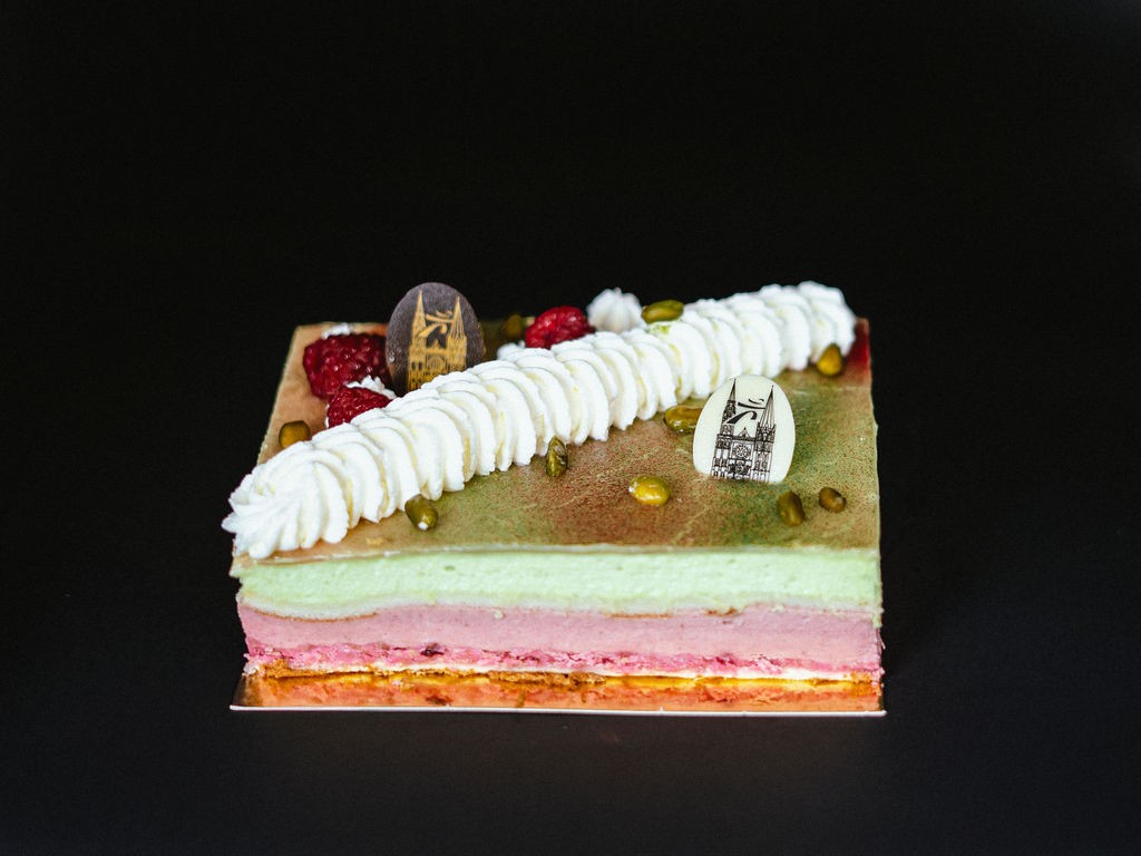 Gâteau fruits rouges pistache
