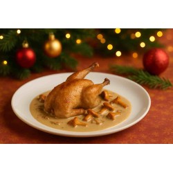 Menu festif caille farcie