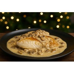 Menu festif Sandre sauce champignons et son riz pilaf